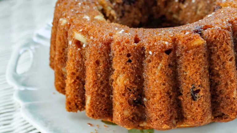 Almond cranberry cake with sliced almonds on top