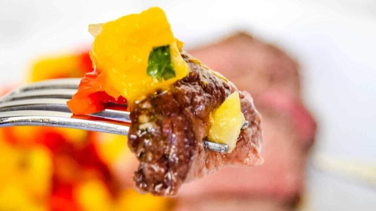 Tri-tip with Pineapple Mango Red Pepper Salsa recipe