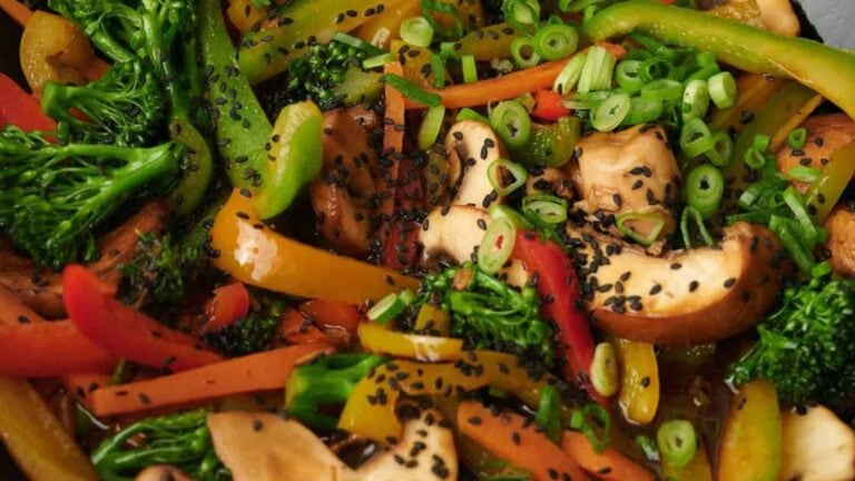 Close up of Vegetable Stir Fry.