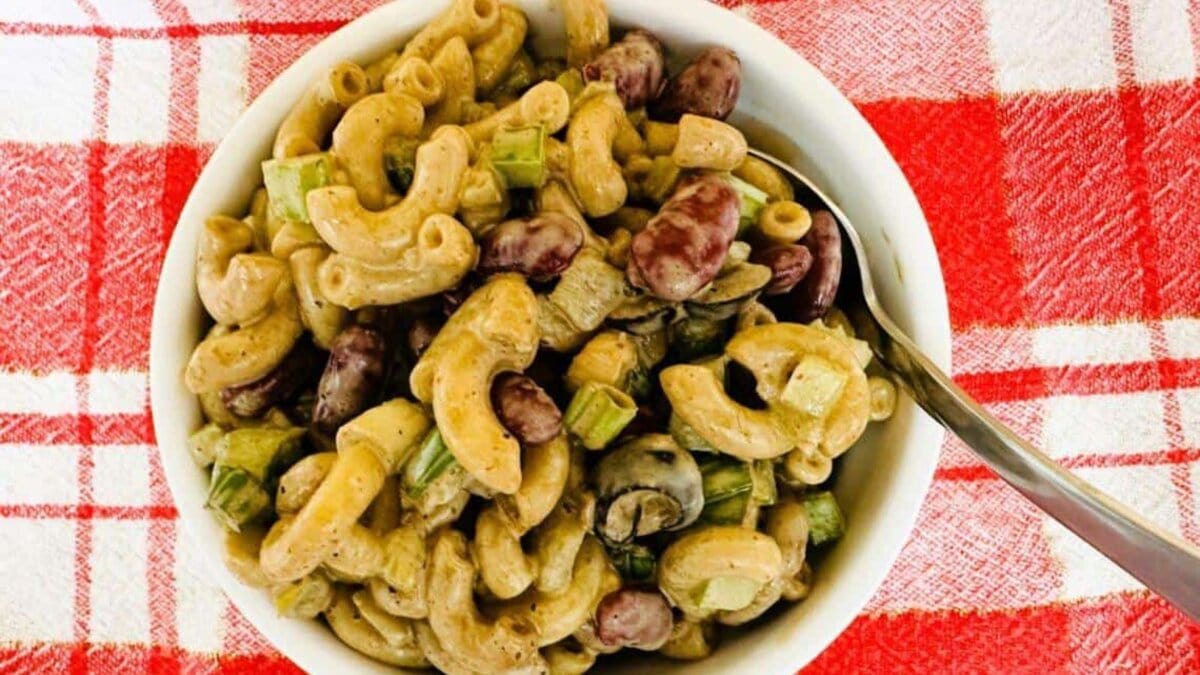 Mexican Macaroni Salad in a bowl.