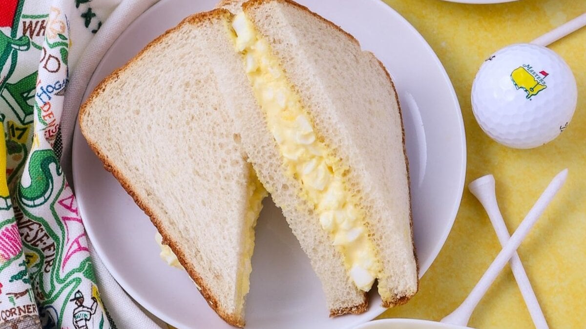 A classic Masters Egg Salad served on a plate.
